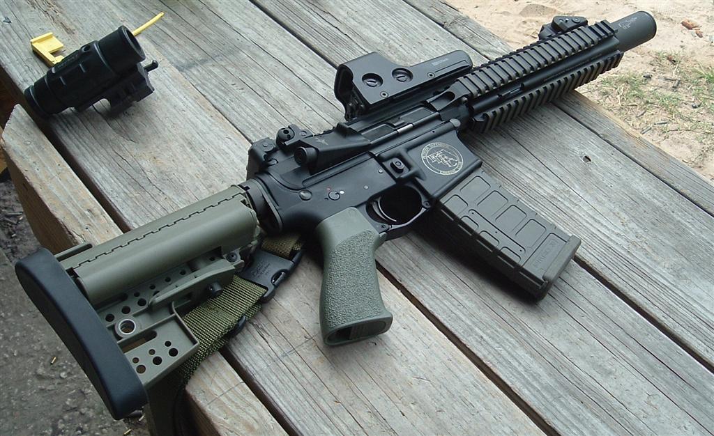 GP, an M4...period, its the go to rifle for nearly all of our combat ground...